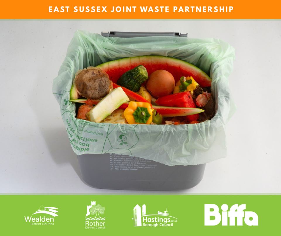 Residents to begin to receive food waste collection letters across Wealden, Hastings and Rother 